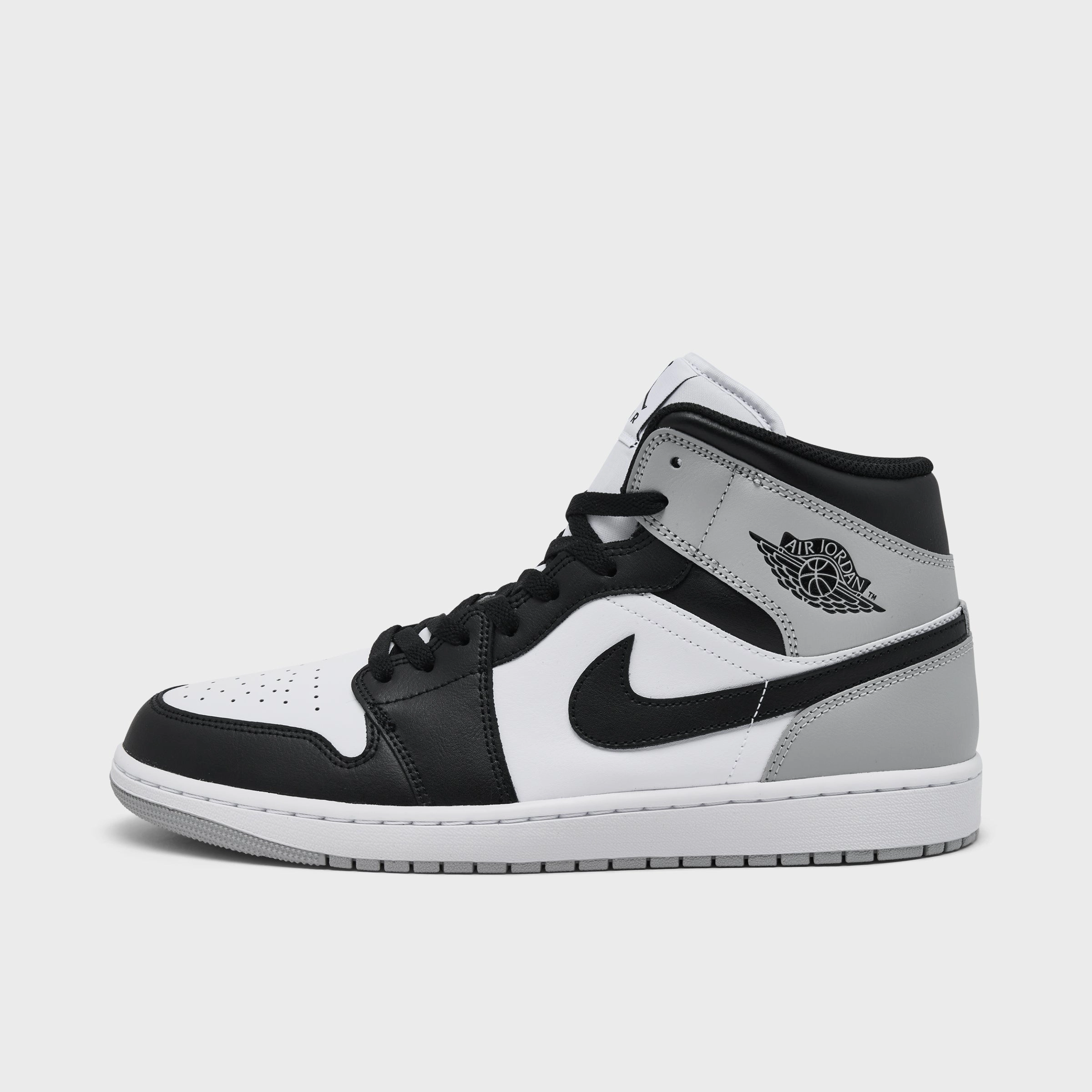 Grip Flow Design Jordan 1 Mid White / Black - Light Smoke Grey
