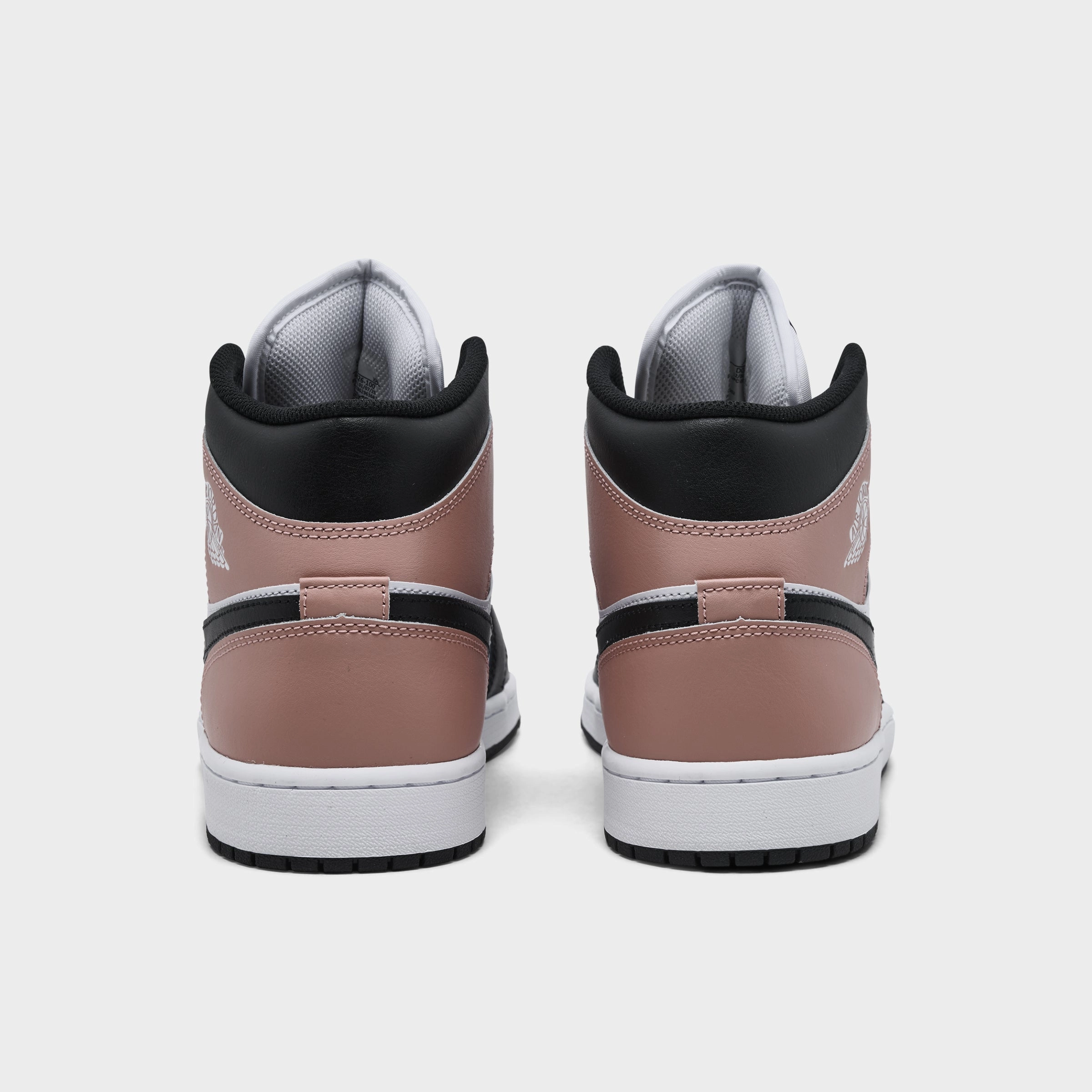 Boosted Speed Jordan 1 Mid White / Black - Rust Pink