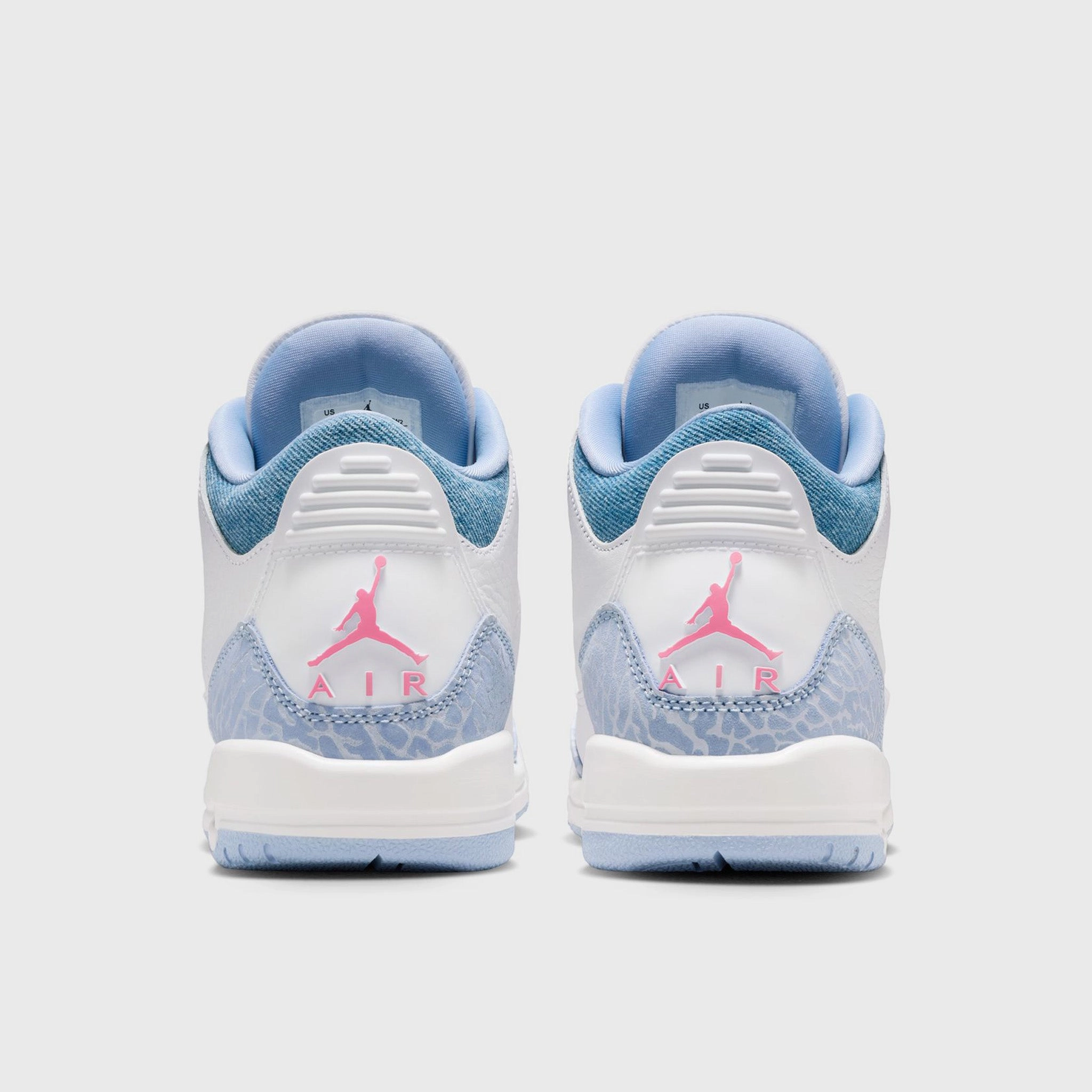 Jordan 3 Retro GS White / Pink Glow - Cobalt Bliss Flexible Shank Plate HeelStability