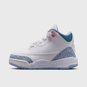 Dynamic Sport Look Jordan 3 Retro TD White / Pink Glow - Cobalt Bliss