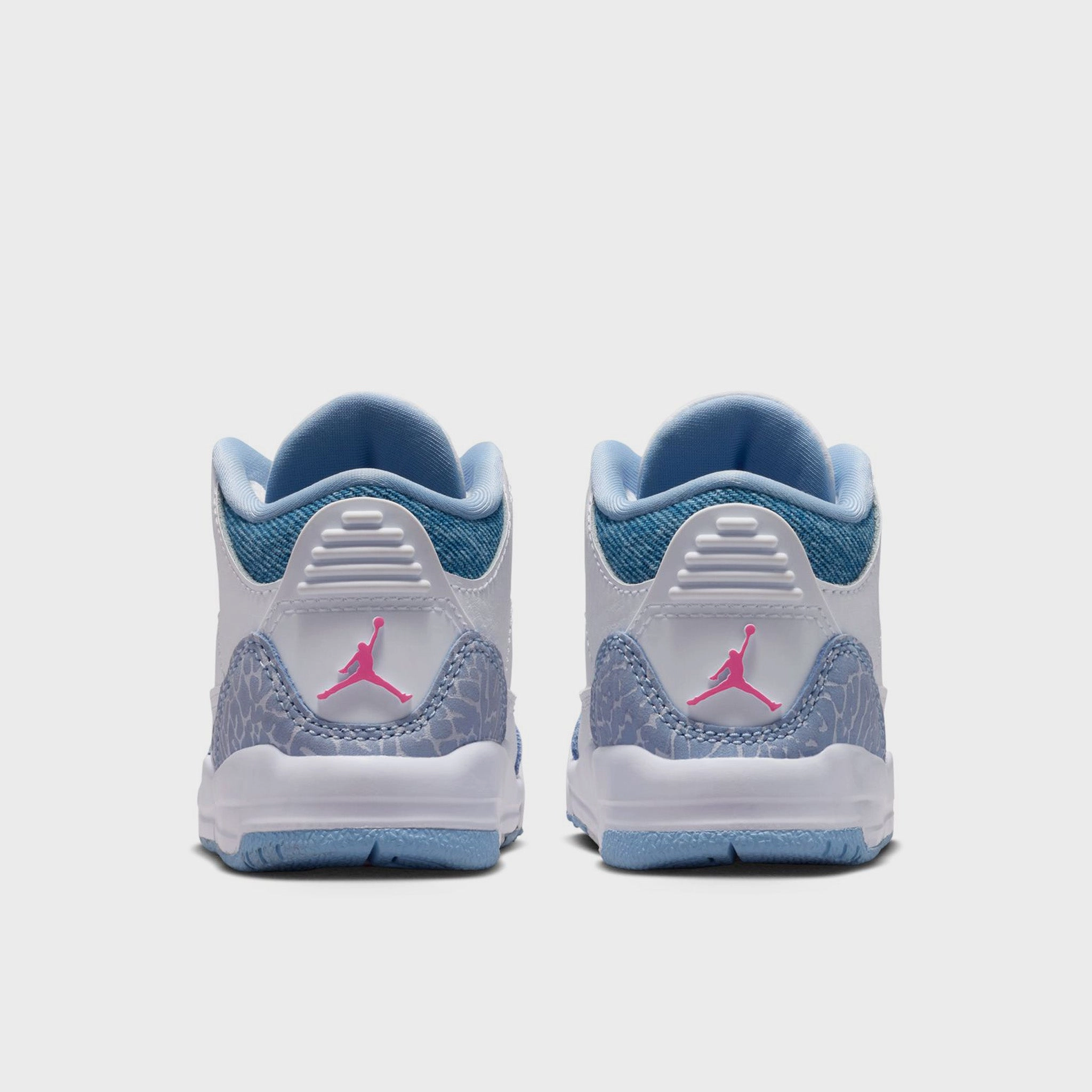 Flexible Cushioning Quick Cut Shoes Jordan 3 Retro TD White / Pink Glow - Cobalt Bliss