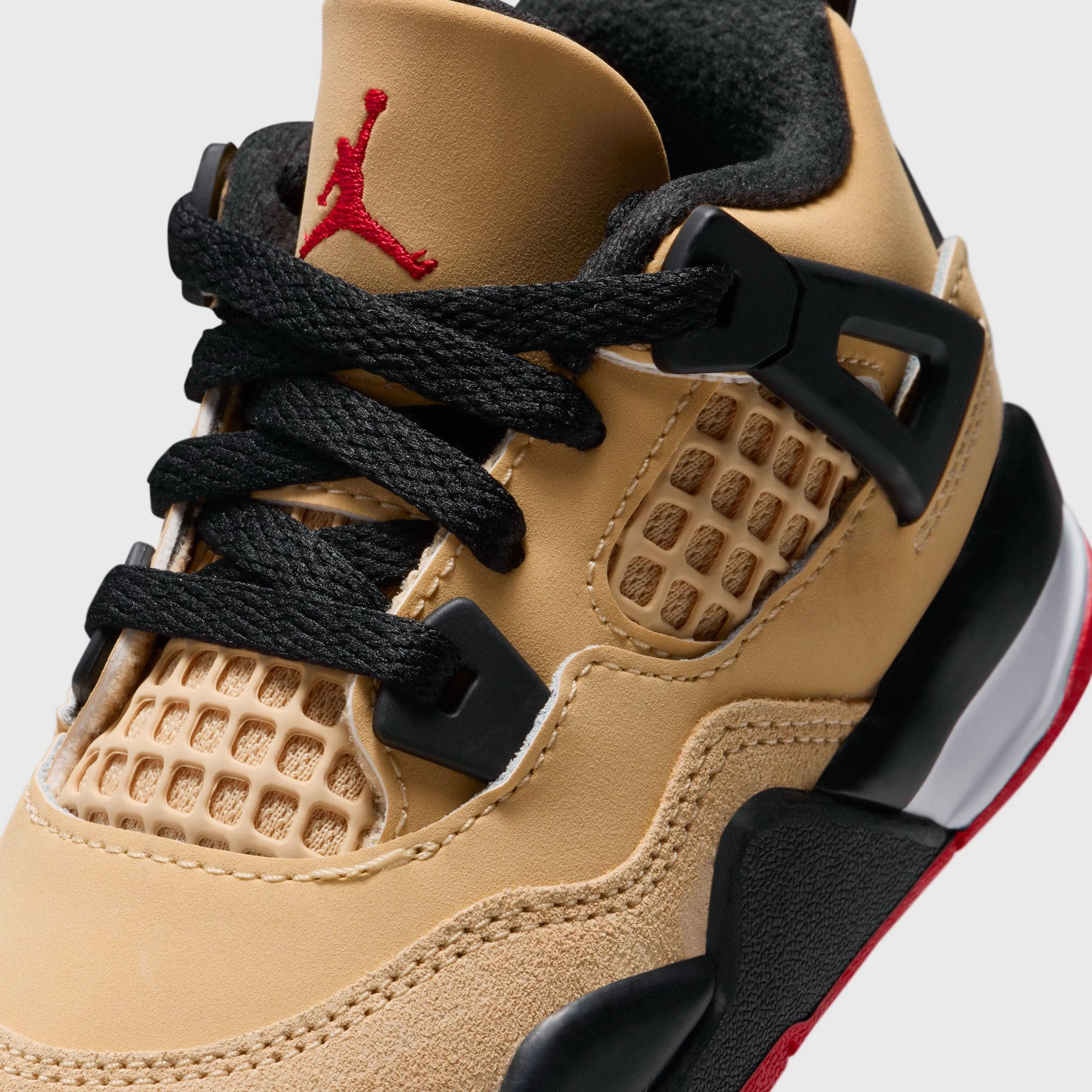 Street Tough Dynamic Fit Technology Jordan 4 Retro TD Fire Red / Starfish - Sesame