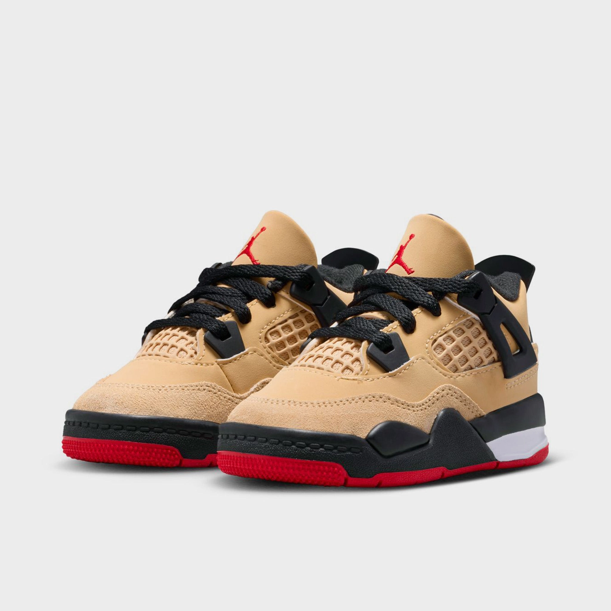 Jordan 4 Retro TD Fire Red / Starfish - Sesame Curved Heel