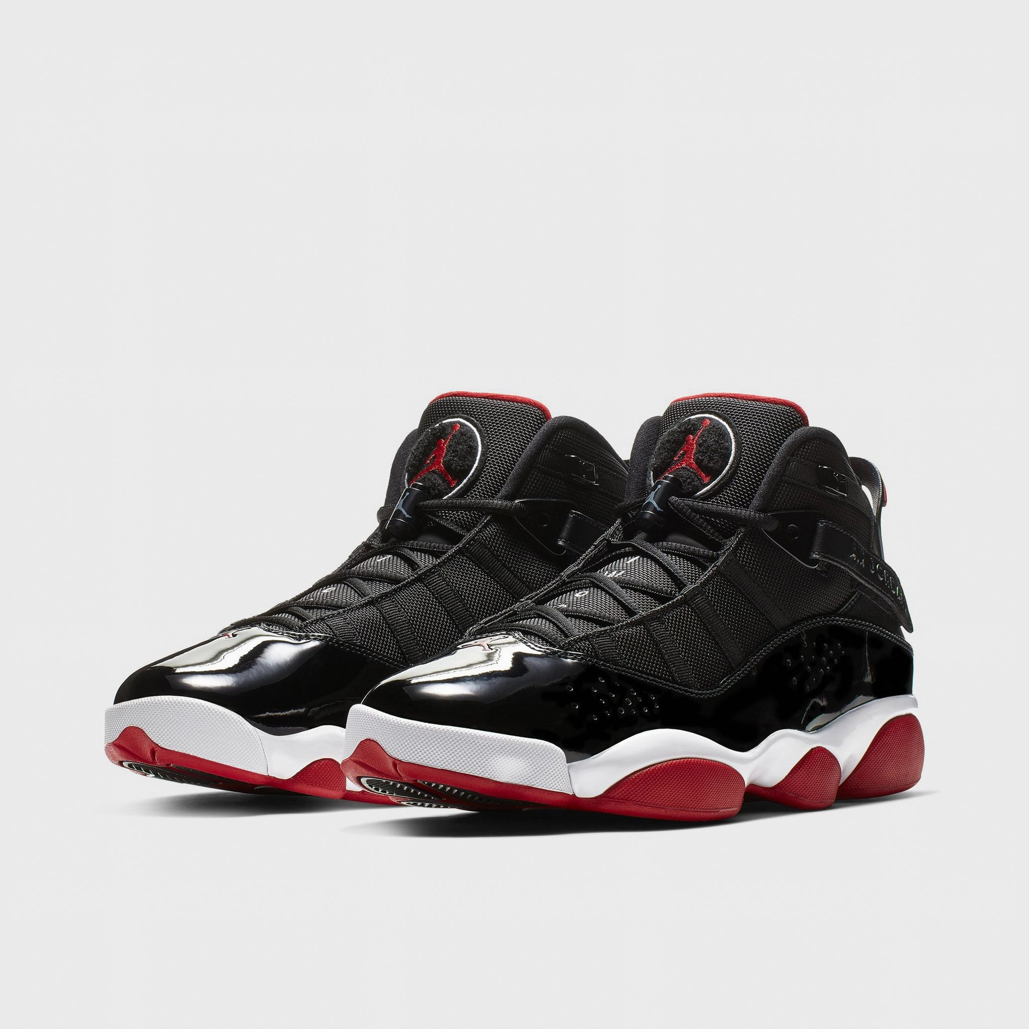 Traction Fit Jordan 6 Rings Black / Varsity Red - White