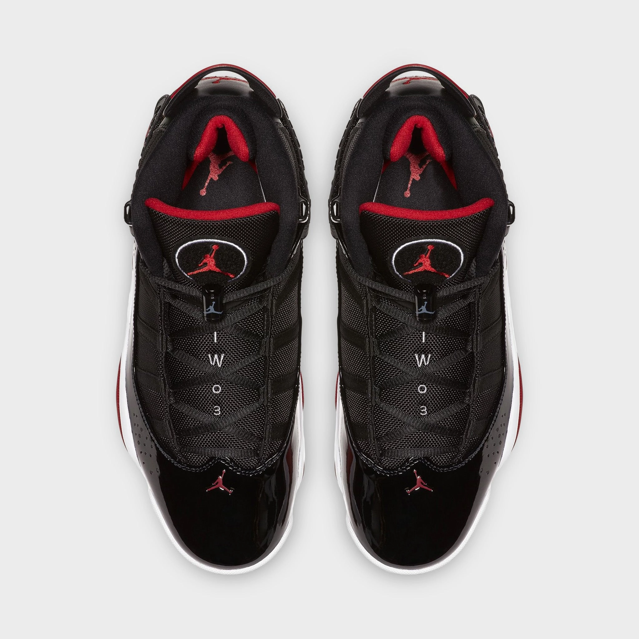 Microporous Mesh Panels Outdoor shoes Jordan 6 Rings Black / Varsity Red - White