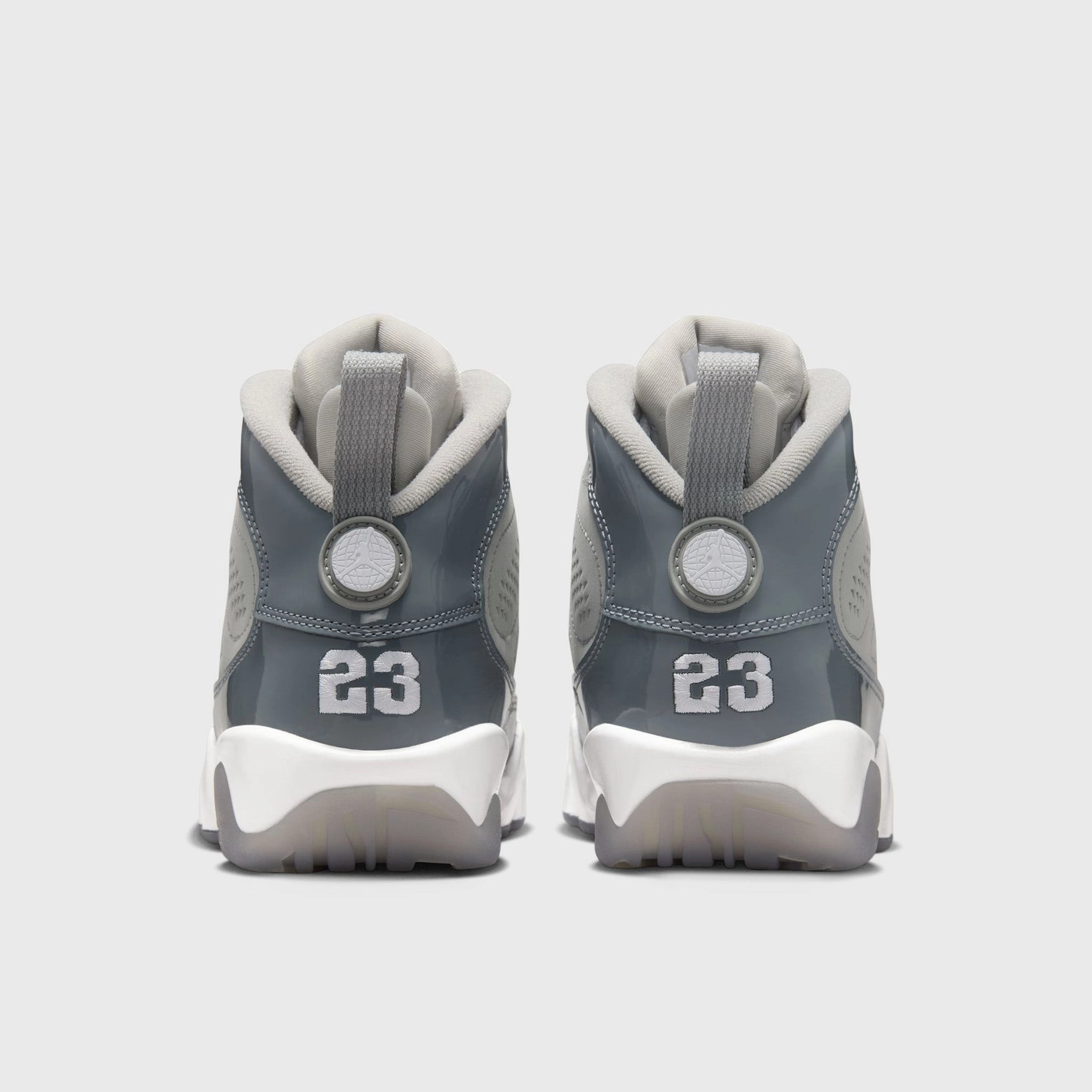 Aerodynamic Silhouette Impact Resistant Toe Cap Jordan 9 Retro GS Medium Grey / Cool Grey - White