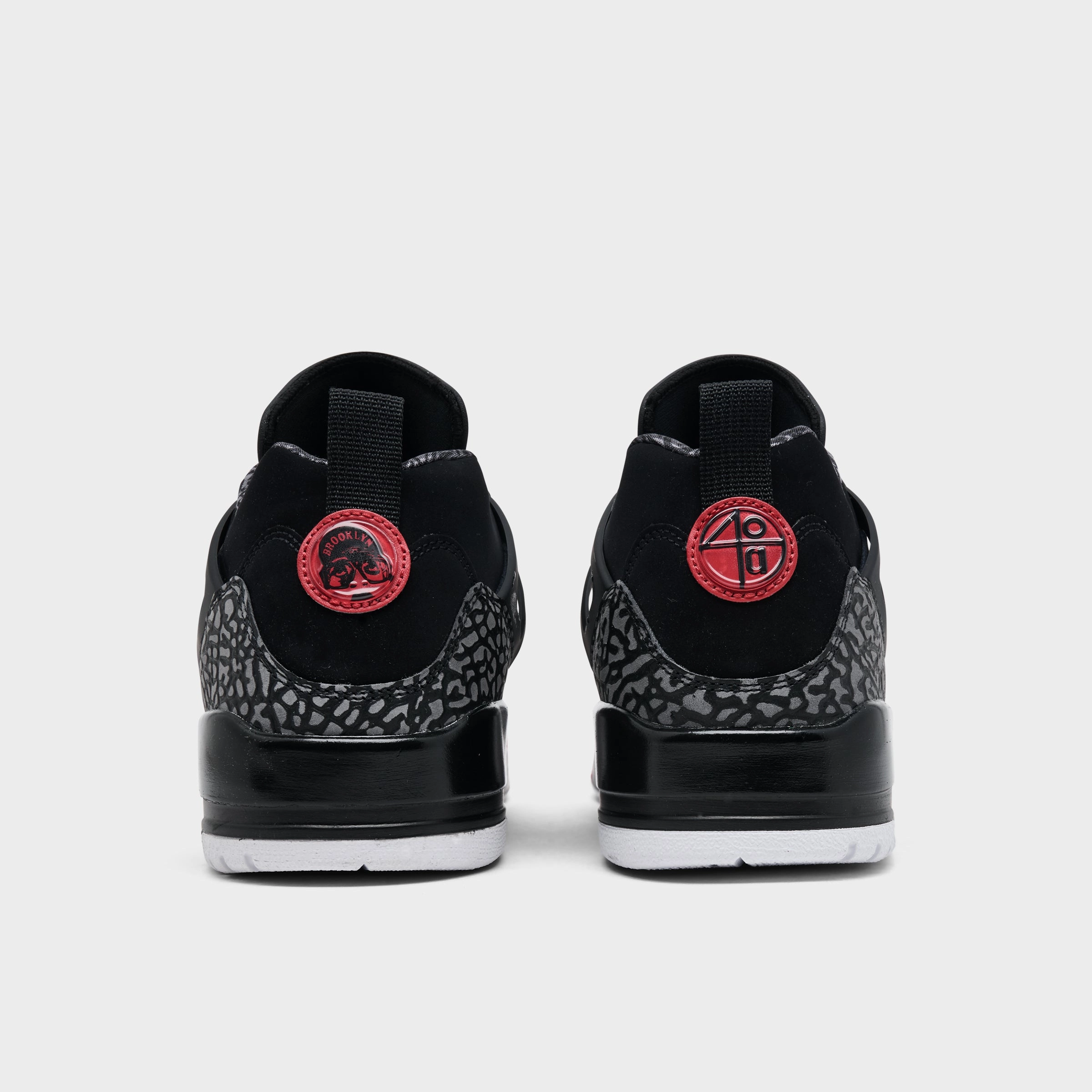 Diagonal Flex Notches Breathable Tongue Construction Jordan Spizike Black / Varisty Red - Classic Green