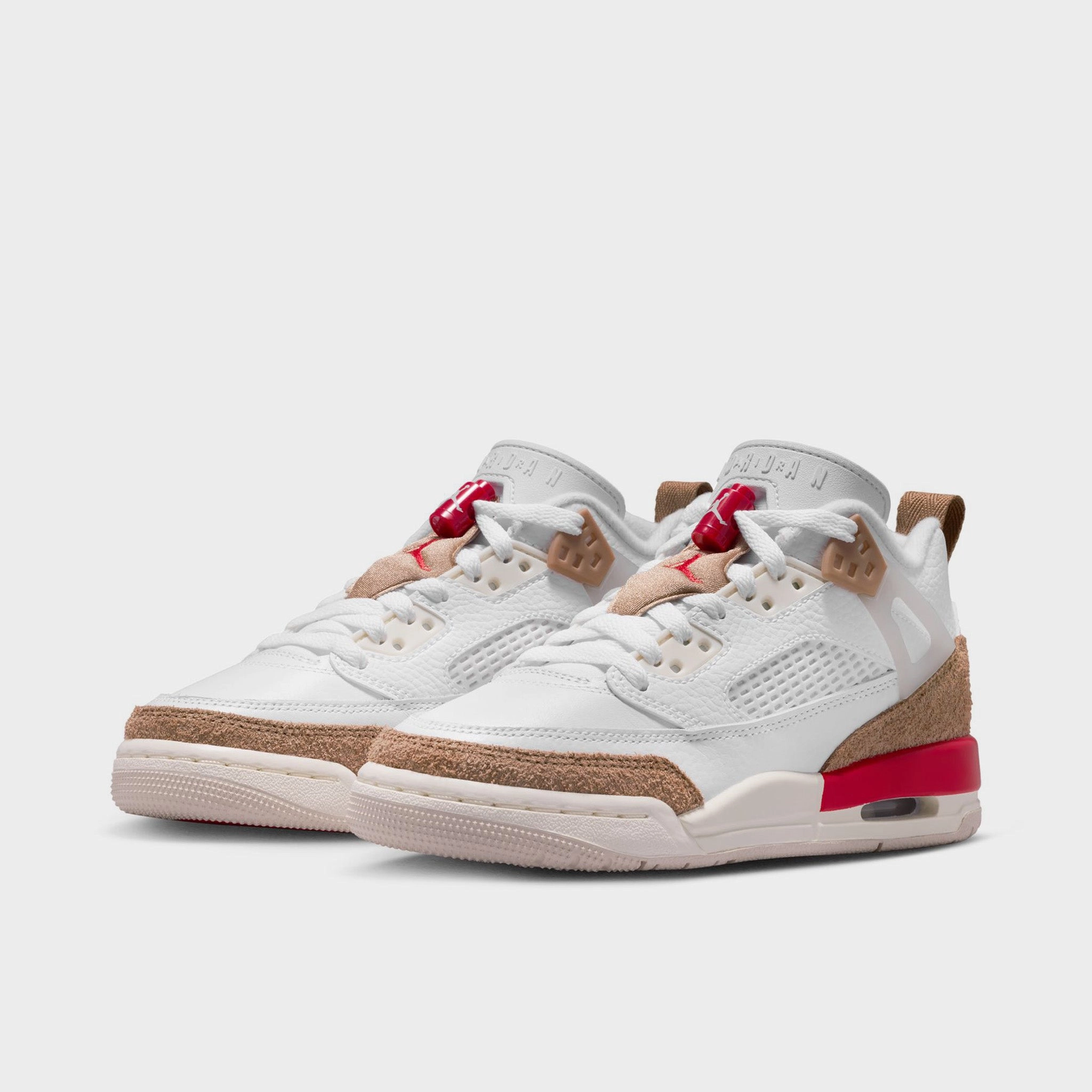 Jordan Spizike Low GS White / Fire Red - Desert Camo Support Breathable Upper Design