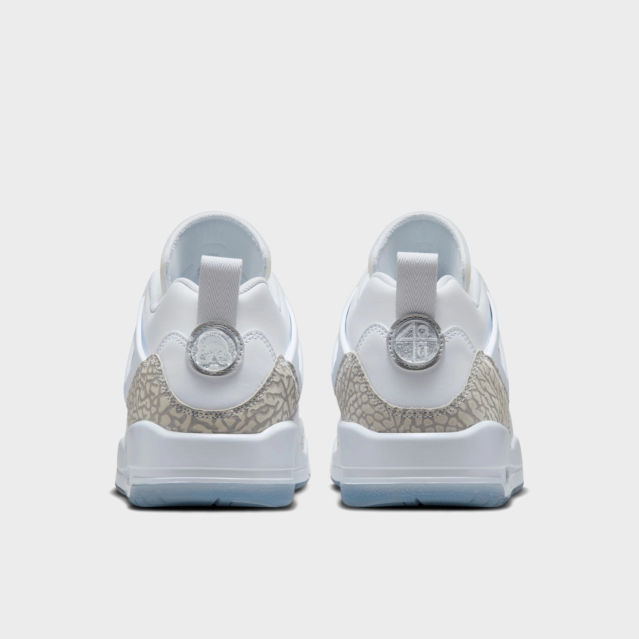 Breathable mesh design Jordan Spizike Low White / Neutral Grey - Metallic Silver