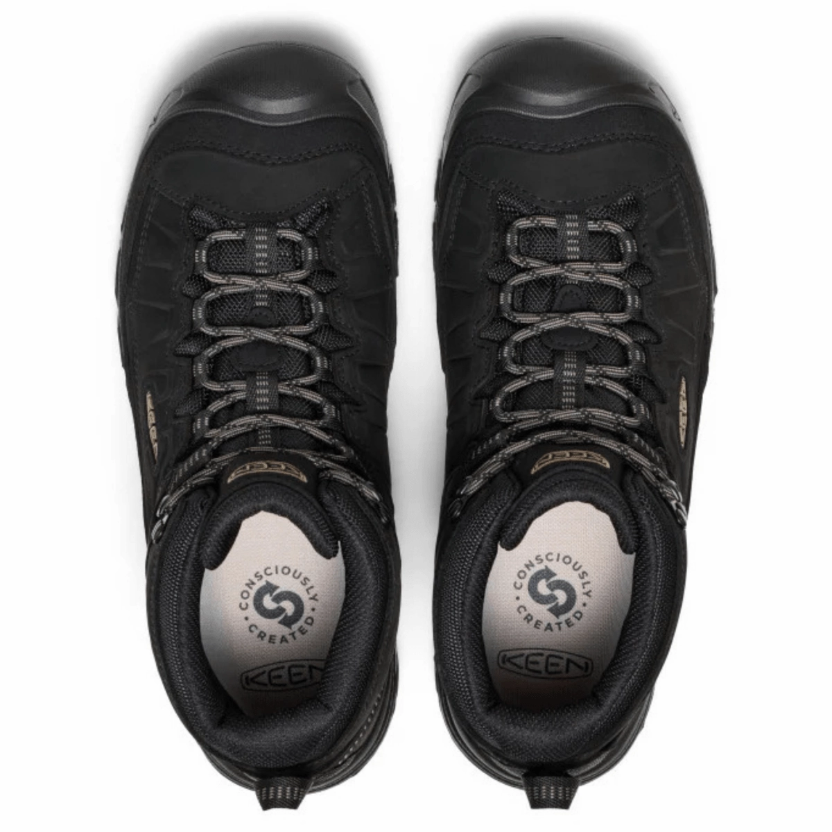 Keen Men's Targhee IV Mid Triple Black Waterproof Dance Edge Flat Sole