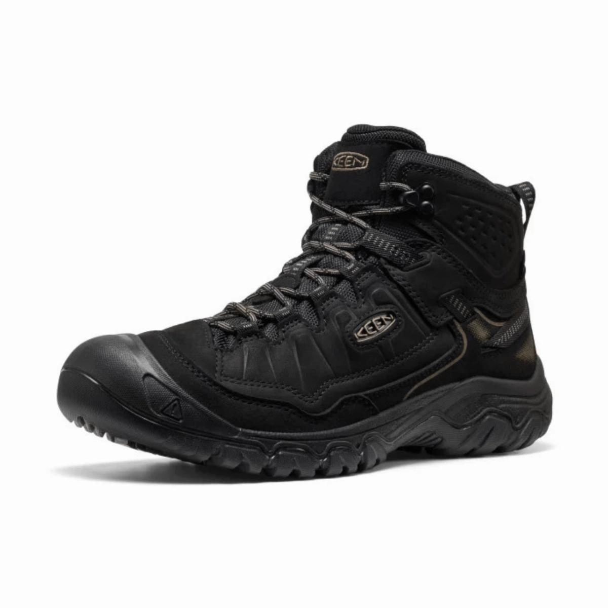 No Laces Keen Men's Targhee IV Mid Triple Black Waterproof