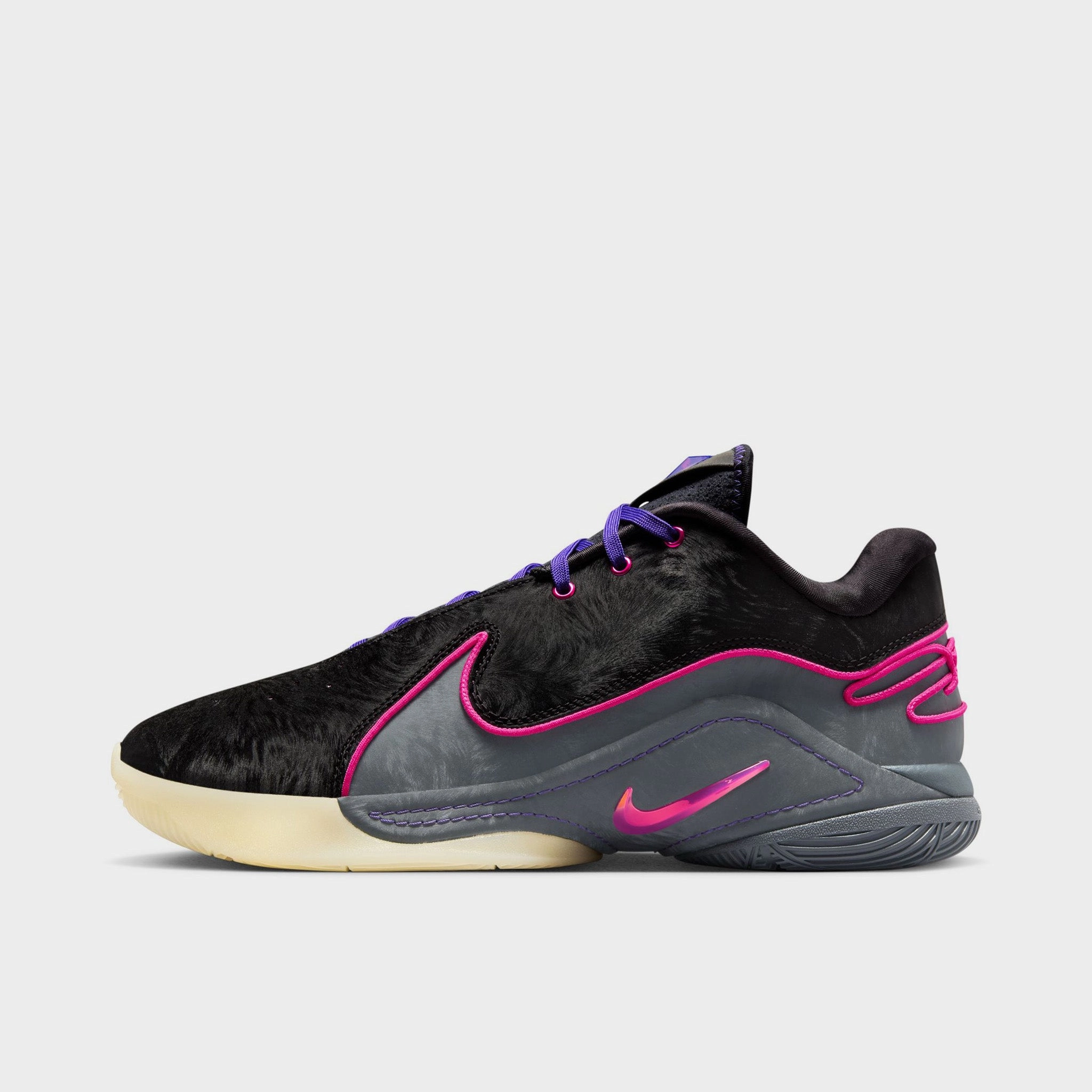 Nike LeBron XXII Black / Laser Fuchsia - Dark Grey Springboard Effect removable insoles