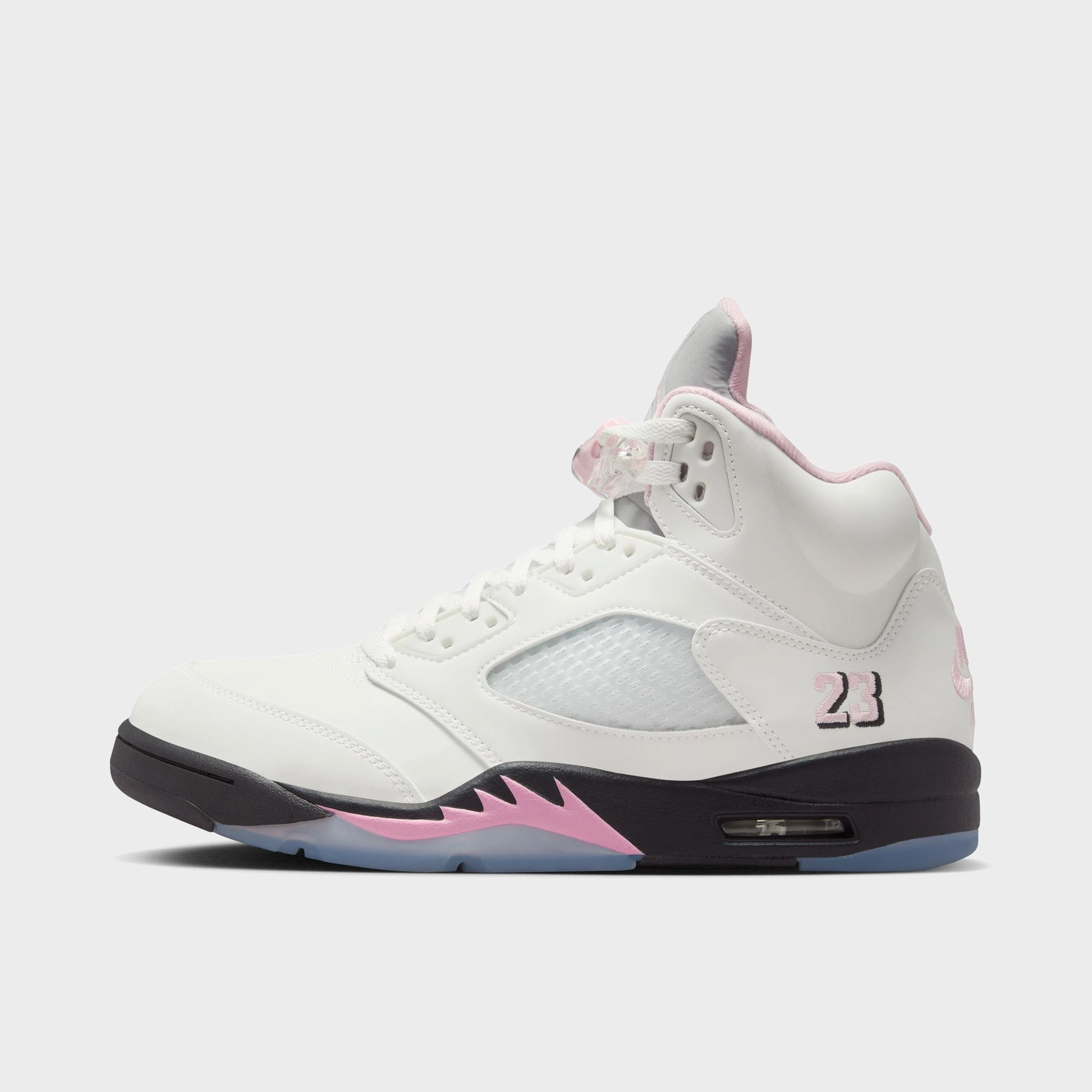 Jordan 5 Retro White / Medium Soft Pink - Black Balance Control Plate Ventilated Footbed Design