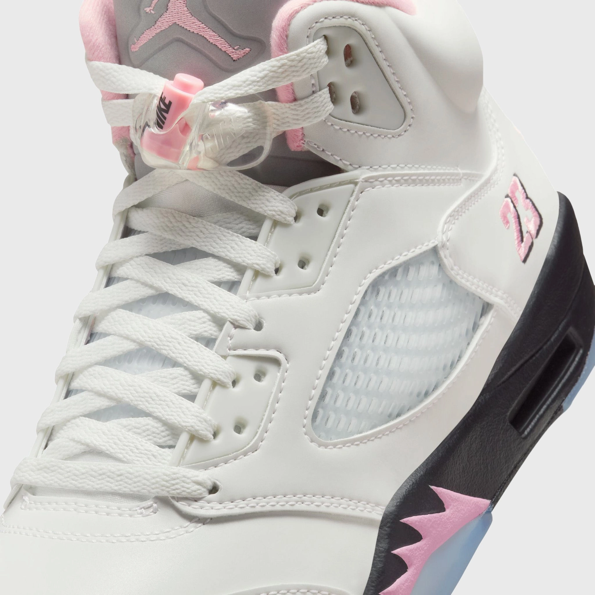 Breathable Inner Sleeve MidTop Jordan 5 Retro White / Medium Soft Pink - Black