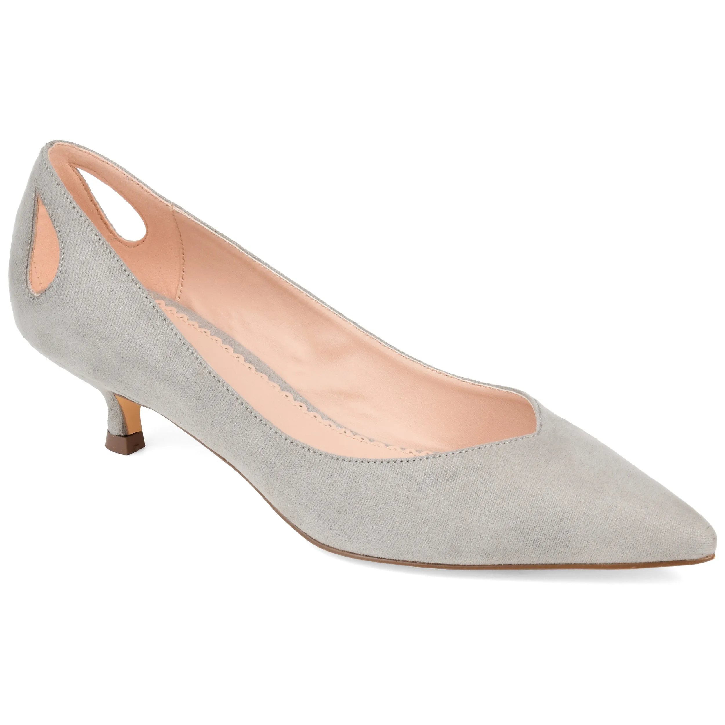 Journee Women's Goldie Kitten Heel Comfortable Pumps Refined Craft