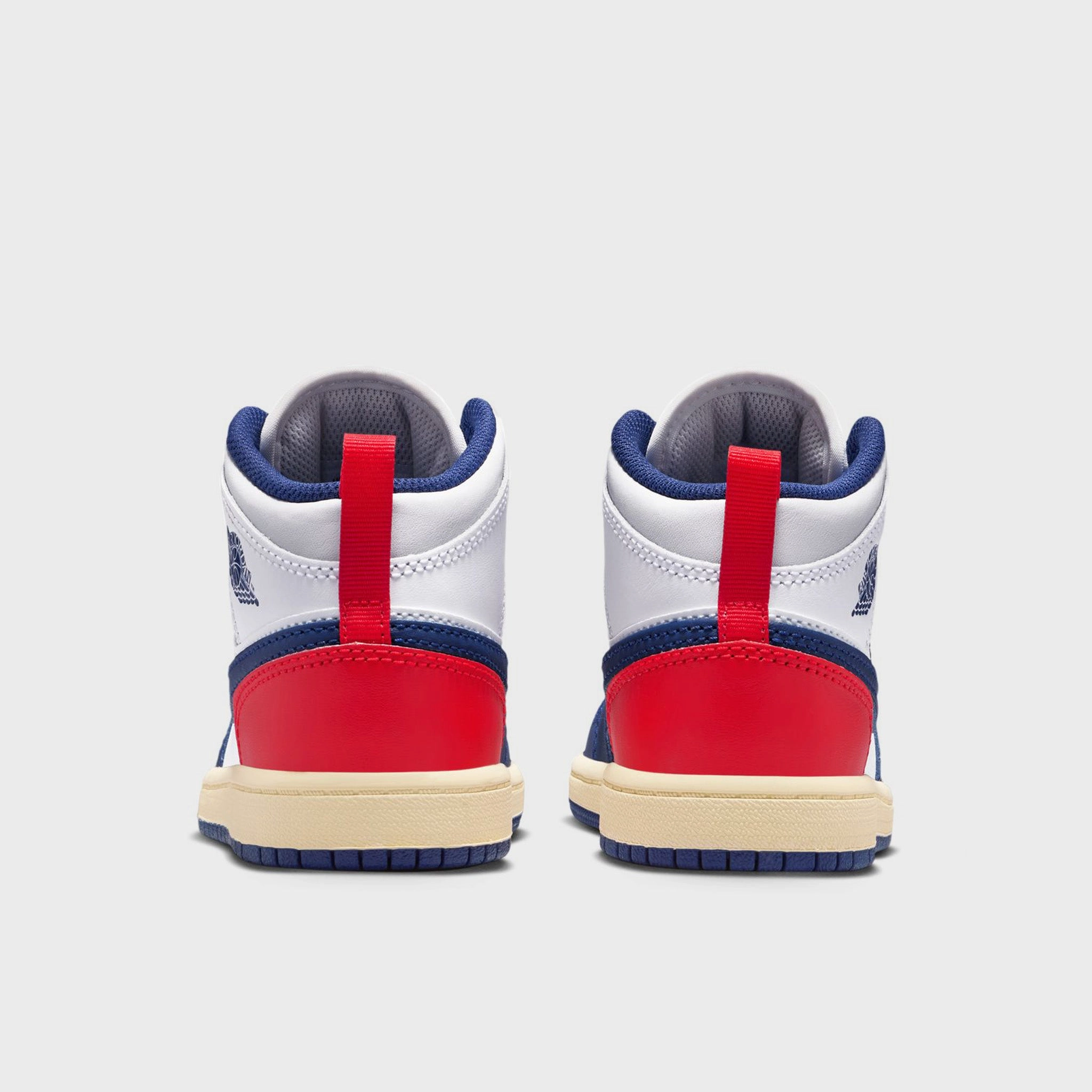 Jordan 1 Mid PS White / Deep Royal Blue - University Red Team Colors Reinforced Lateral Guard