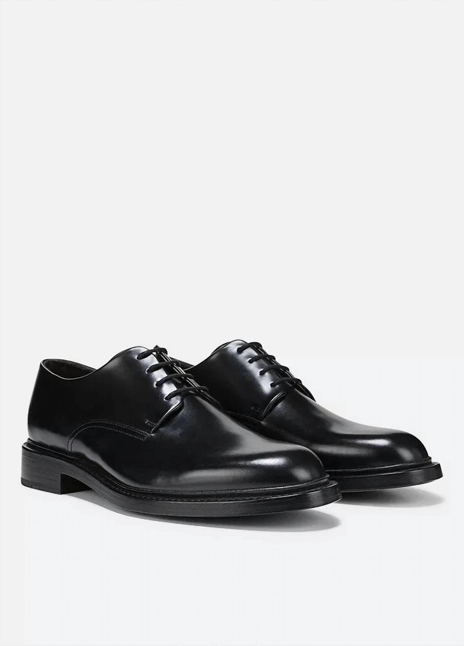 Structured Upper Urban Executive Men's Davies Leather Oxford Shoes In Black