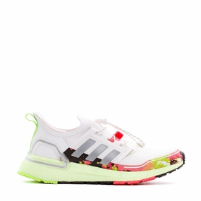 Breathable Construction Adidas Running Women Ultra Boost C.RDY White Green Pink Ultraboost FV6995