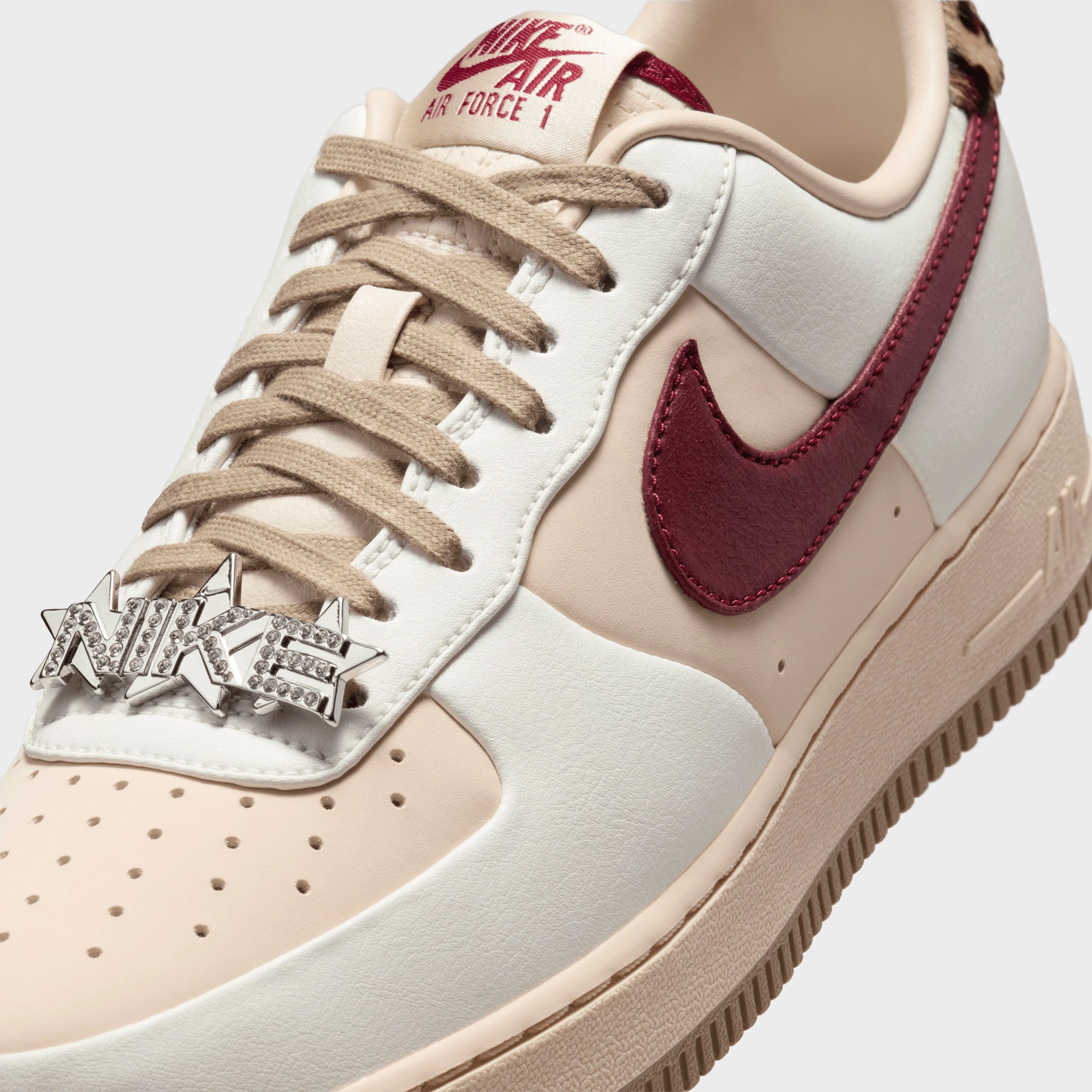 Nike Women's Air Force 1 '07 Pearl White / Team Red - Pearl  White Blown Rubber Pods Flexible Soles