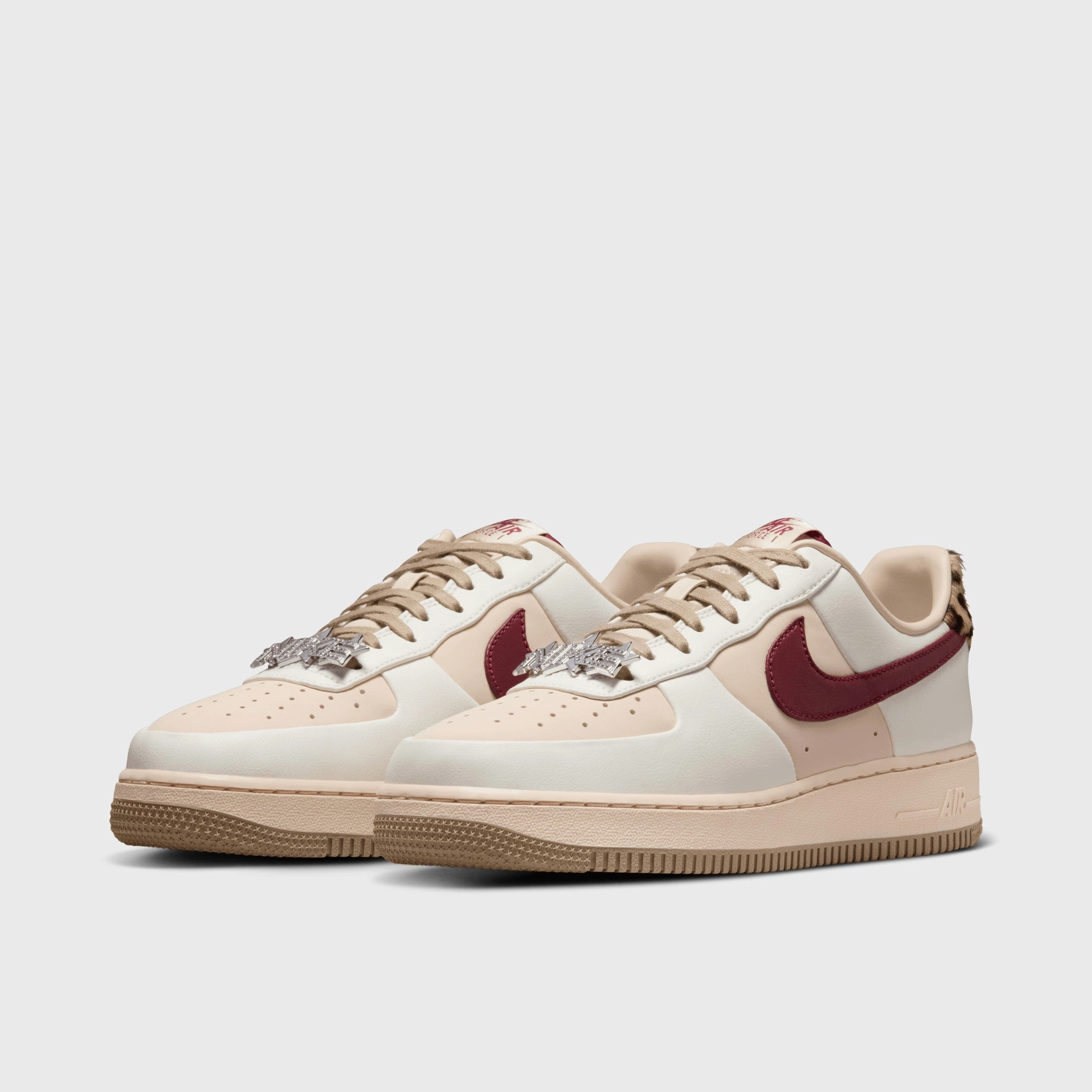 Comfortable Heel Counter Nike Women's Air Force 1 '07 Pearl White / Team Red - Pearl  White