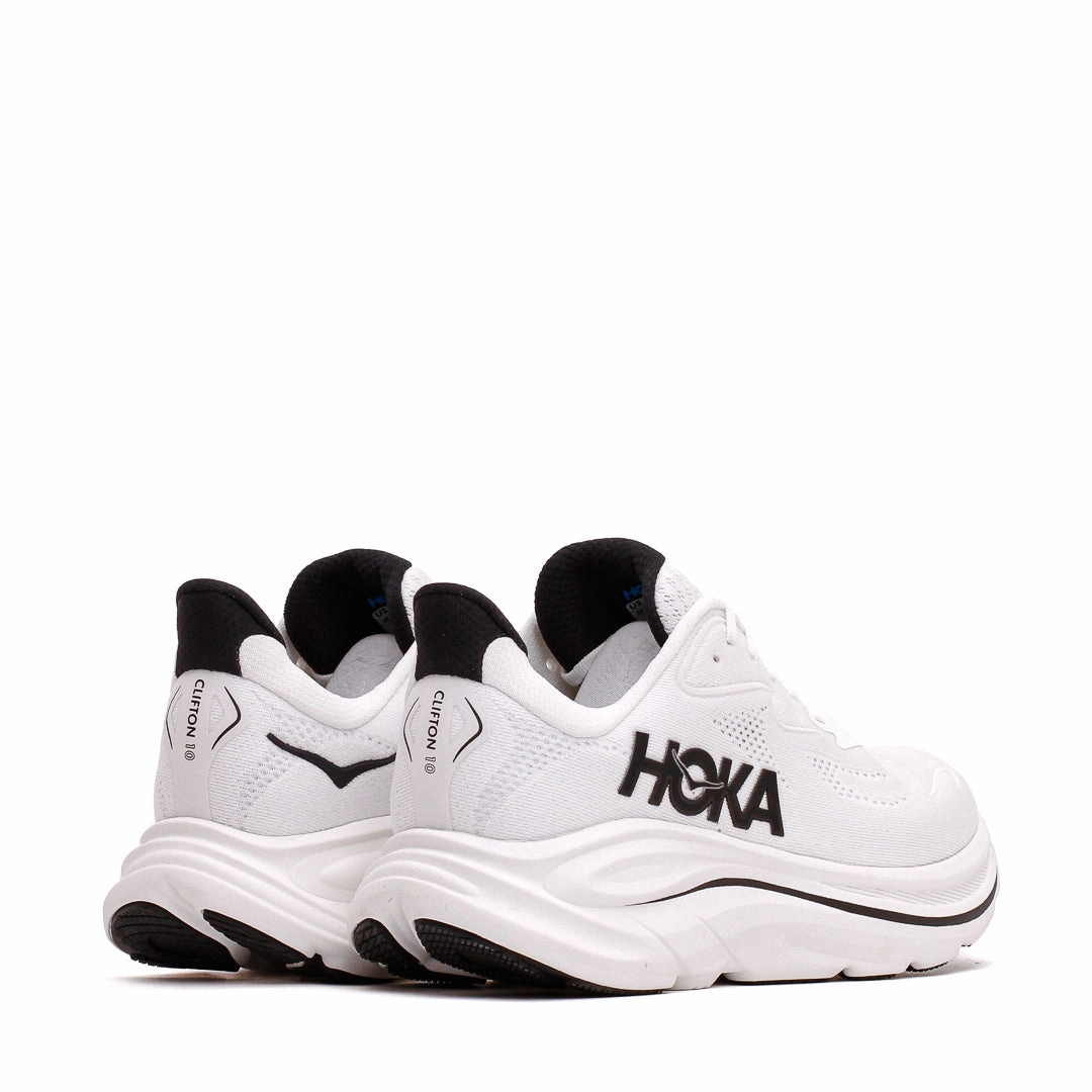 Hoka One One Men Clifton 10 White Black 1162030-WBLC netball shoes Wireless