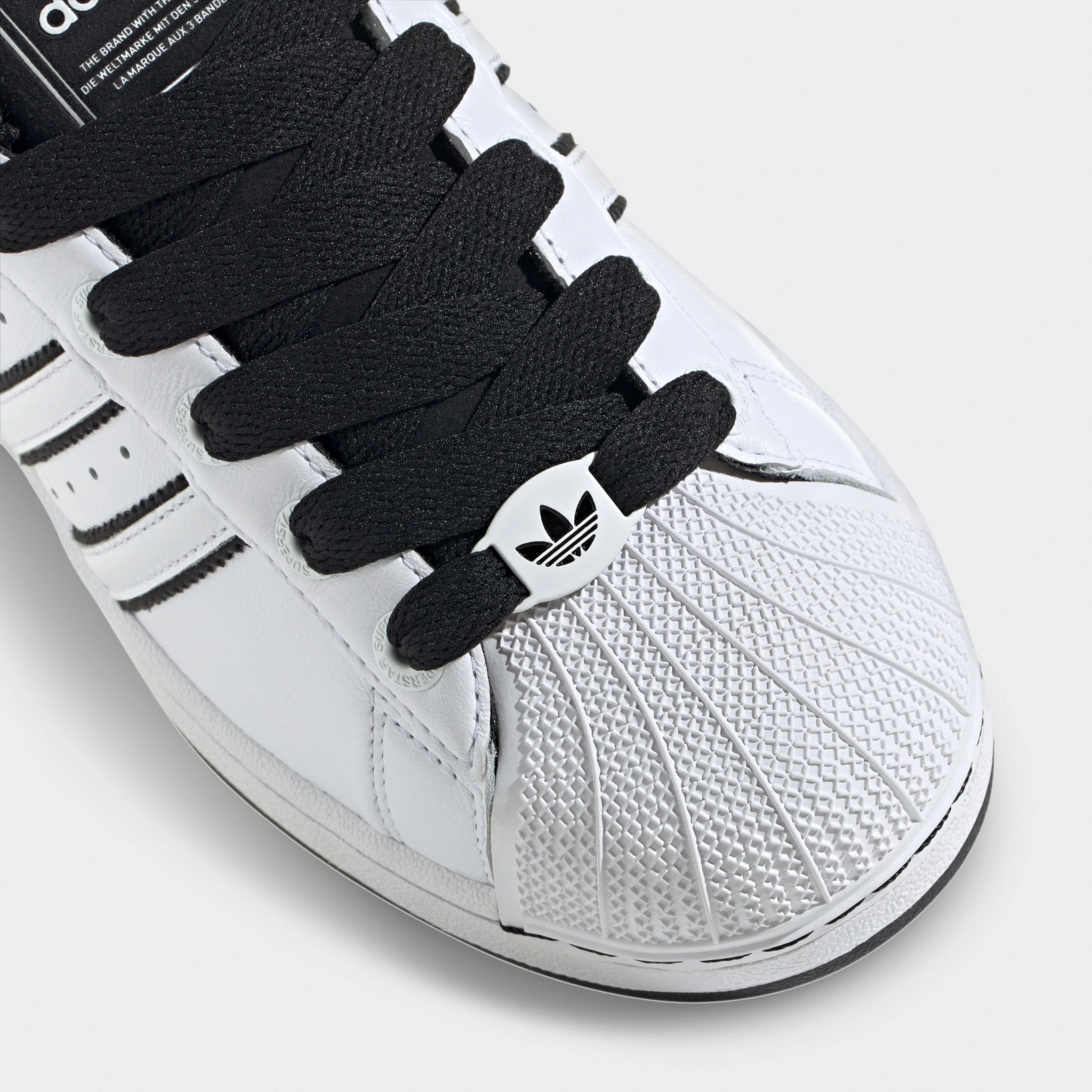 adidas Superstar II White / Black - White Ventilation Mesh Panels