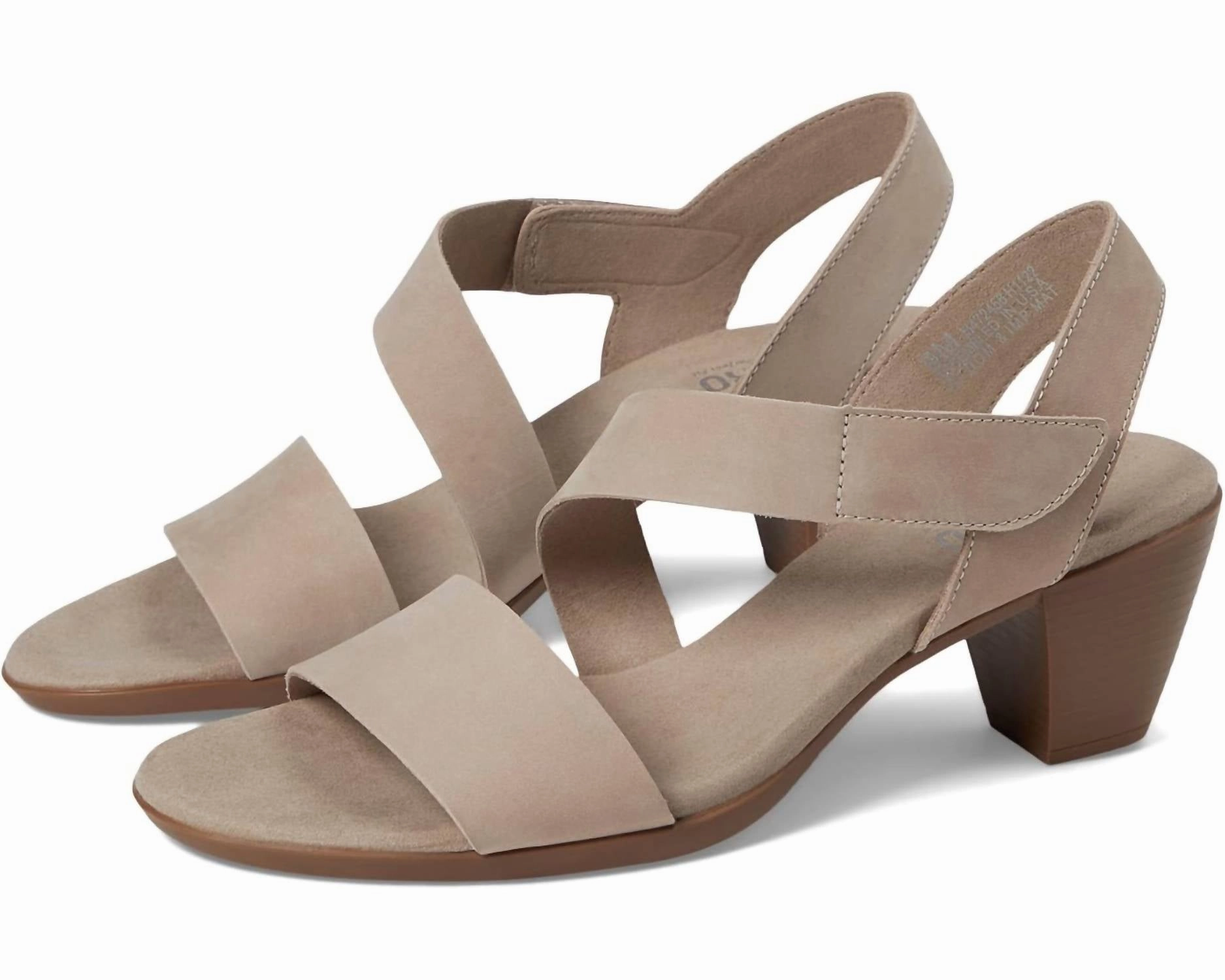 Fall Spark Confidence Spark Lucia Heeled Sandal In Stone Nubuck