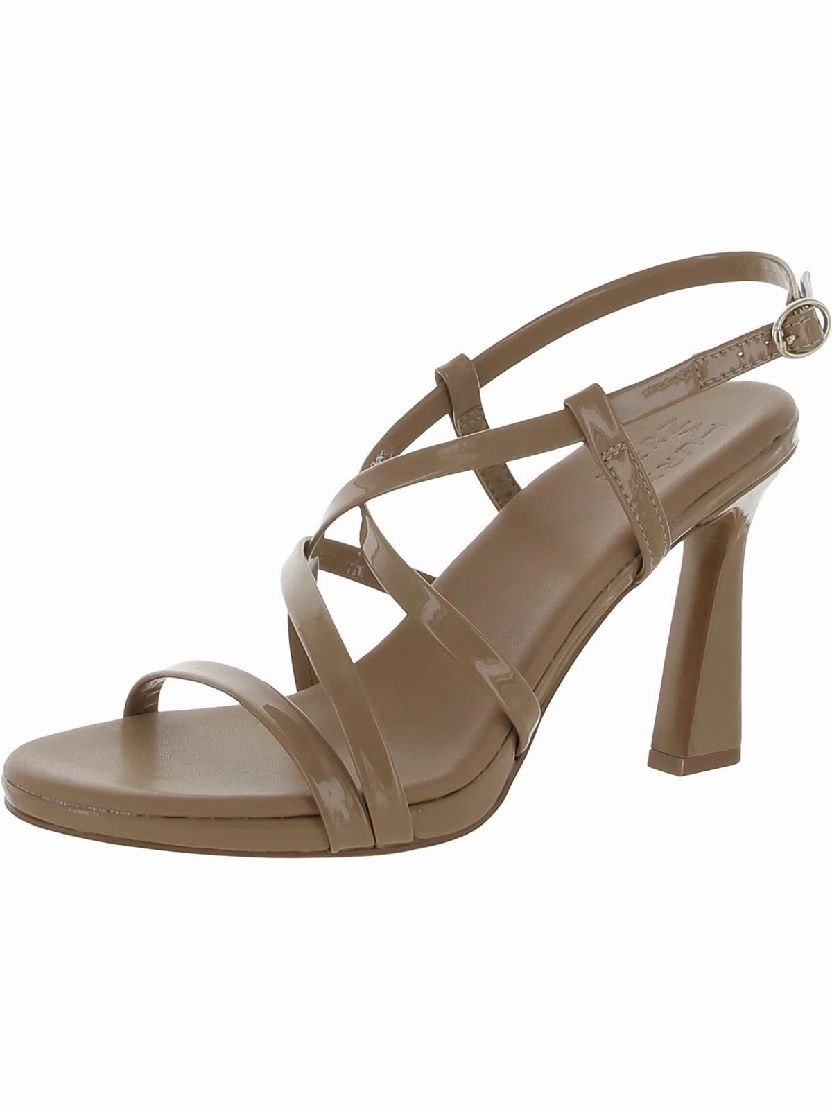 Luisa Womens Patent Ankle Strap Heels Retro Glow Occasion Heels