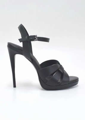 Weather Safe Women's Strapy Platform Heels In Black