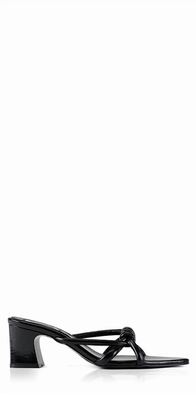 Noodle Knot Heels In Black Timeless Fashion Vintage Glow