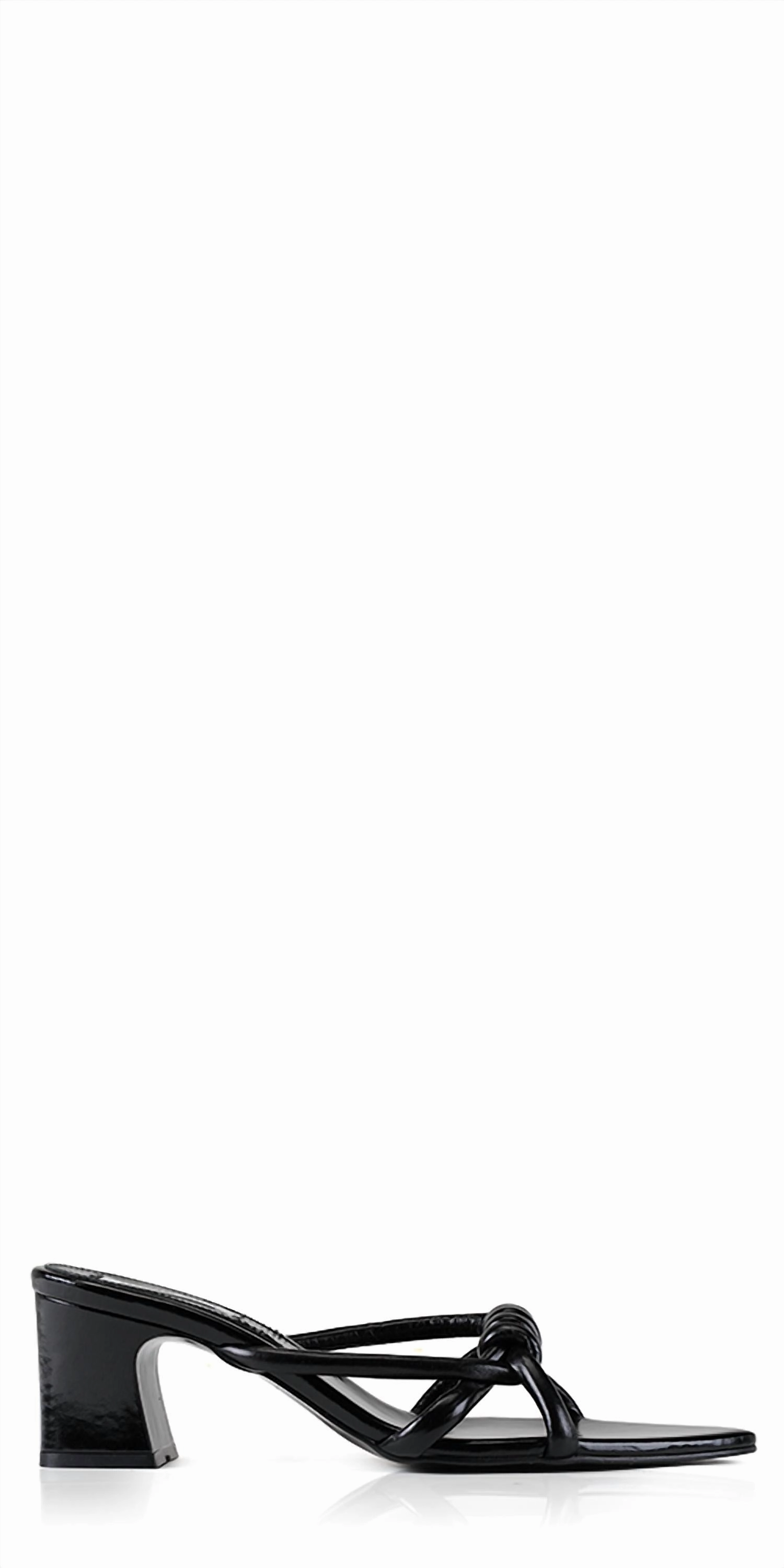 Sophisticated Boots Noodle Knot Heels In Black