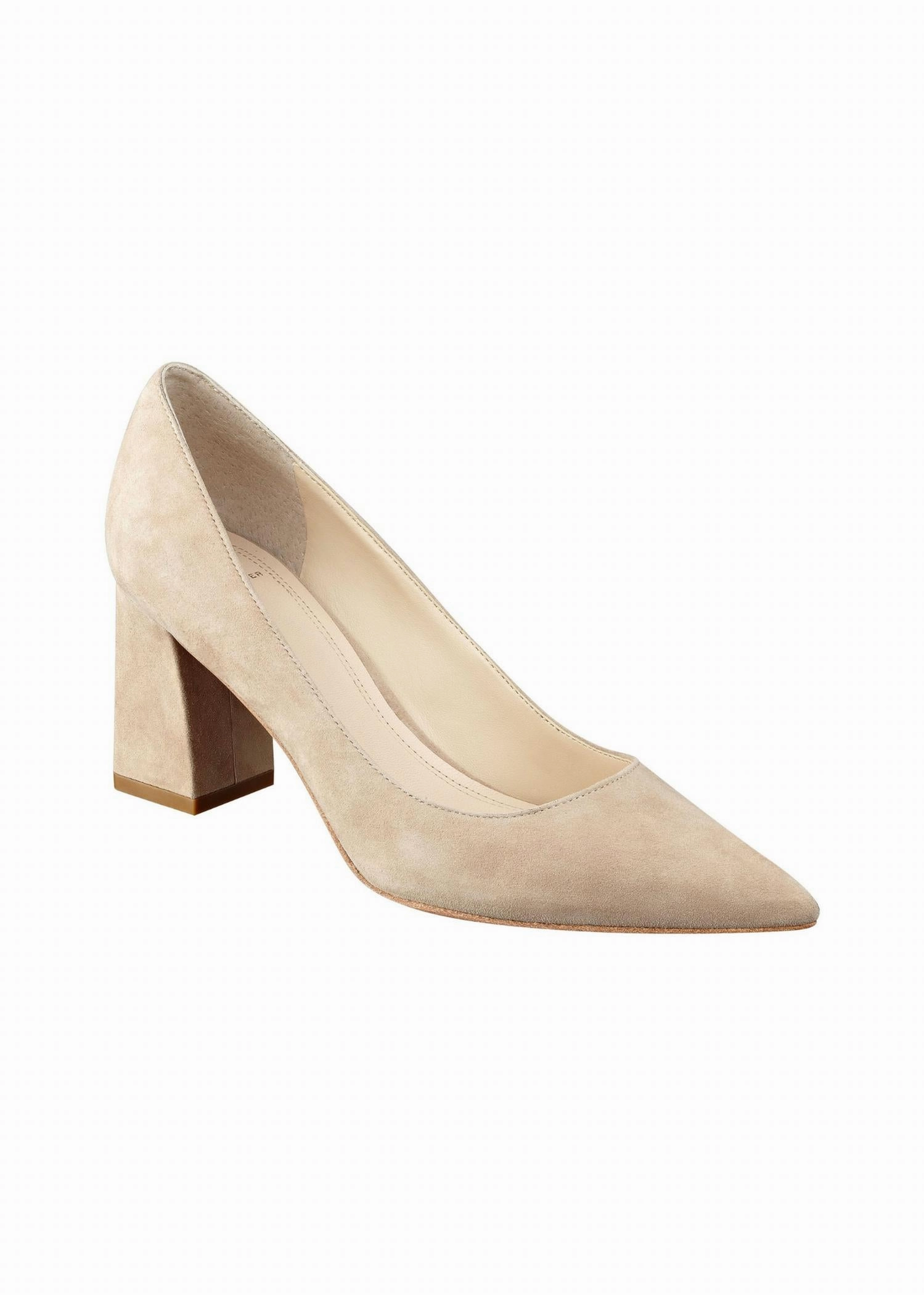 Women's Zala Suede Pump Heels In Natural Suede Open Toe Sandals Evening Spark