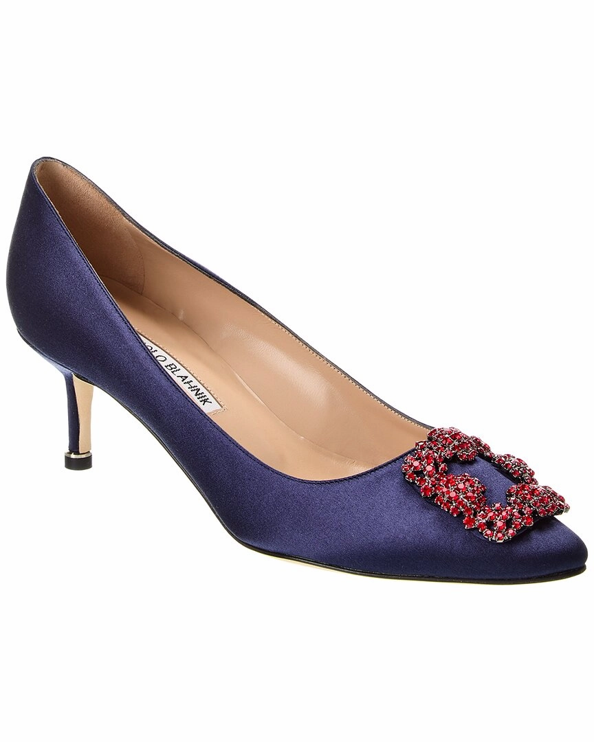Manolo Blahnik Hangisi 50 Satin Pump Airport Look