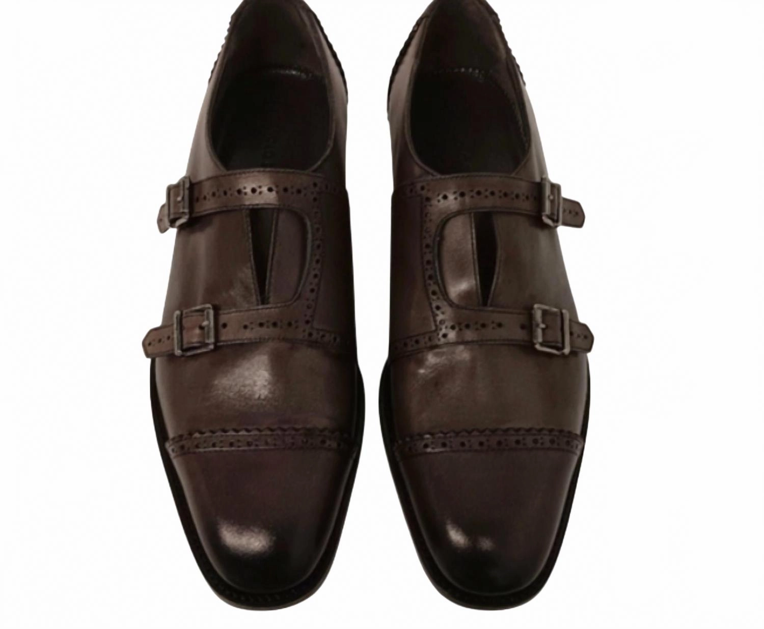 Men's Callimaco Monkstrap Dress Shoes In Brown Office Worker Oxfords Durable Make Tailoring Fan