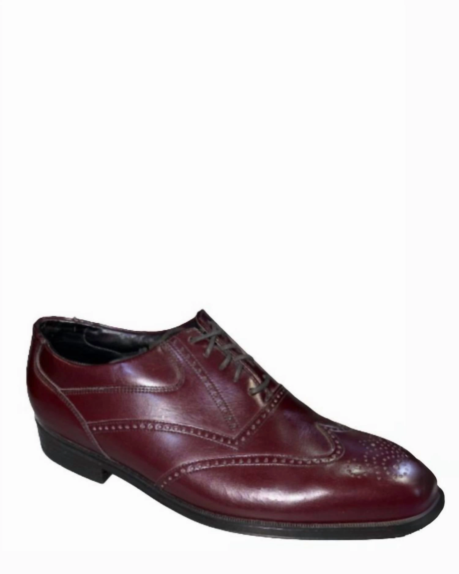 Men's Eaton Oxford Shoes In Burgundy Sleek Design Client Meeting