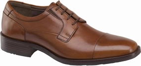 Wingtip Oxfords Chic Slip Men's Lancaster Cap Toe Shoe In Tan Leather