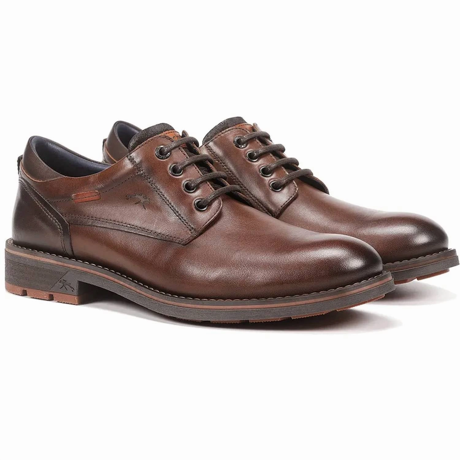 Men's Terry Tie Derby Shoes In Habana Camel Interview Oxfords