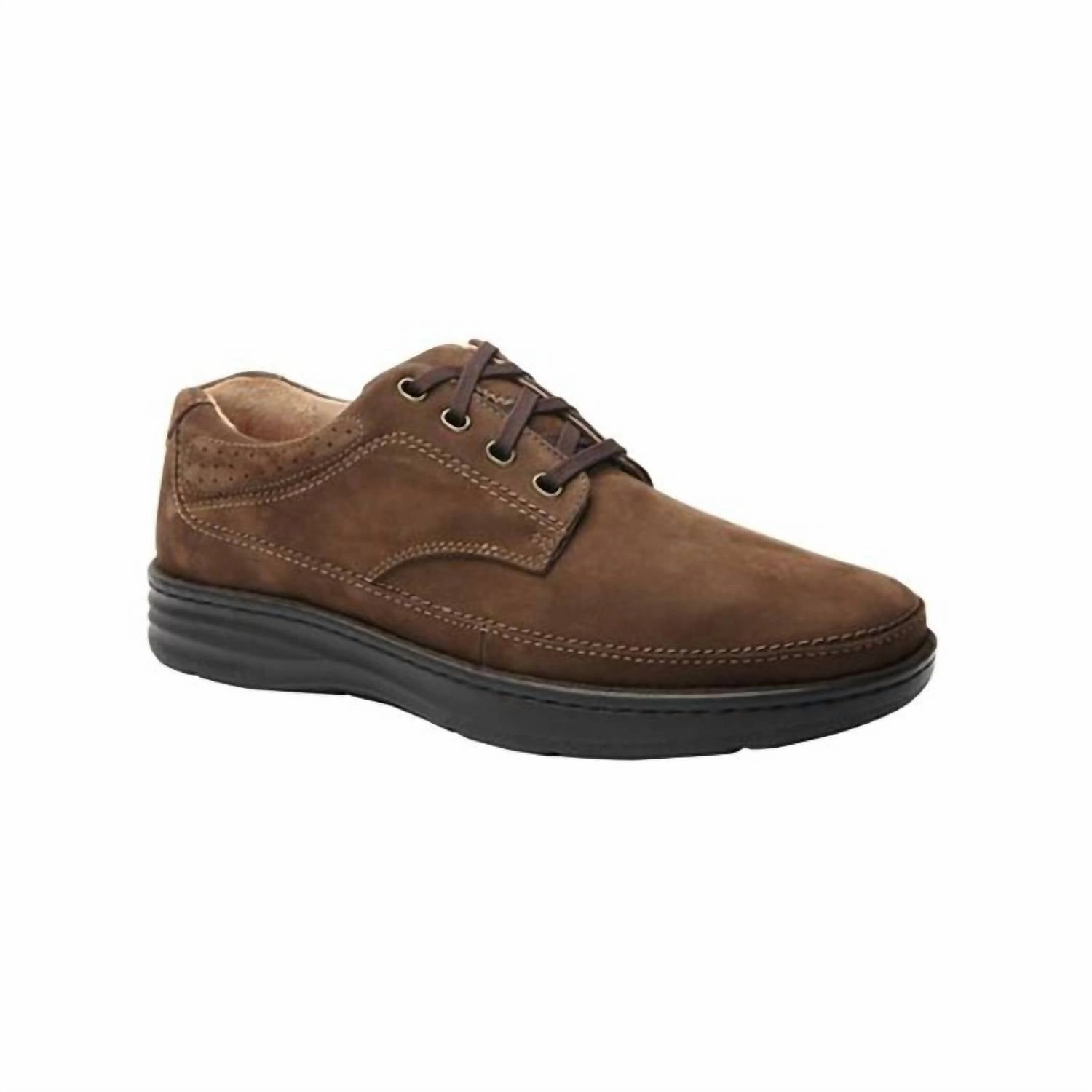 Men's Toledo Oxford Shoes In Brown Adjustable Straps Durable Make Active Worker
