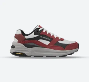 Elastic Collar PullOn Men's Wide Fit Skechers 237200 Global Jogger Trainers - Burgundy
