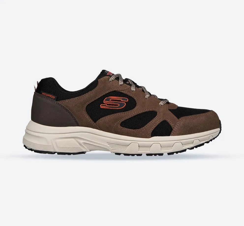 Feather Light Remote Hiking Men's Wide Fit Skechers 237348 Oak Canyon Sunfair Trekking Low Cut Trainers - Brown/Black