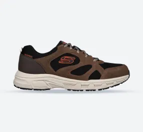 Flexible Construction Outdoor Protection Men's Wide Fit Skechers 237348 Oak Canyon Sunfair Trekking Low Cut Trainers - Brown/Black