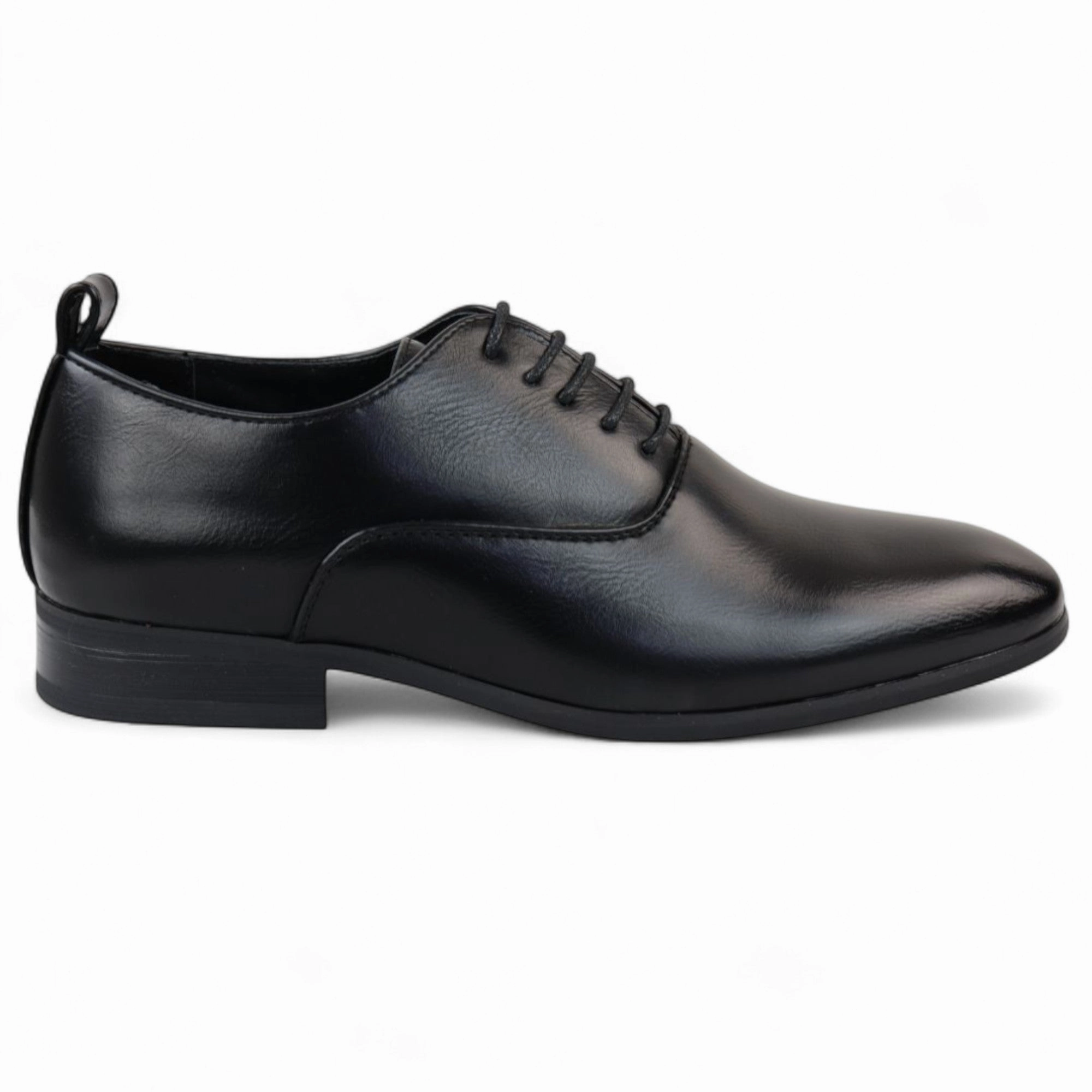 Mens Black Classic Lace Up Oxford Derby Shoes Comfortable all-day wear Understated Oxfords