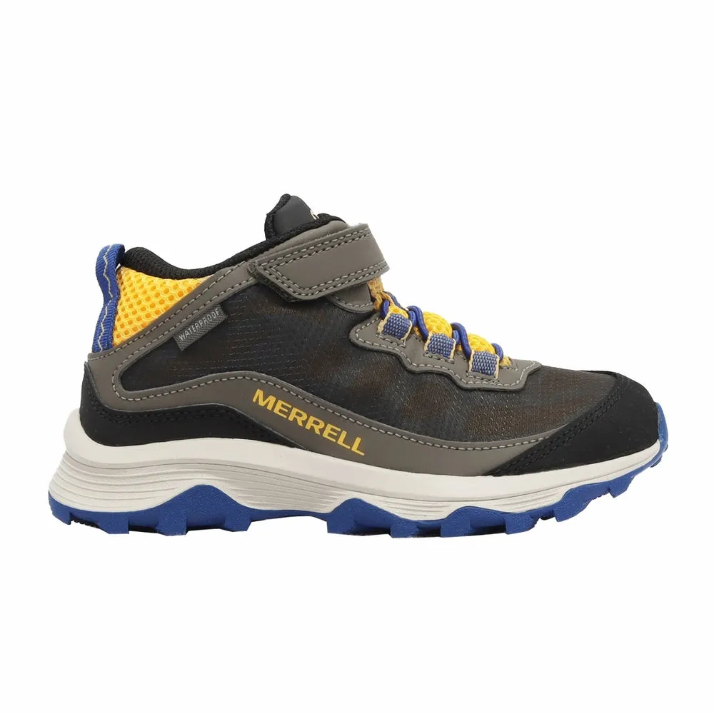 Merrell Cobalt/Gold Moab Speed A/C Youth Waterproof Shoe Comfort Stretch Breathable Morning Walk