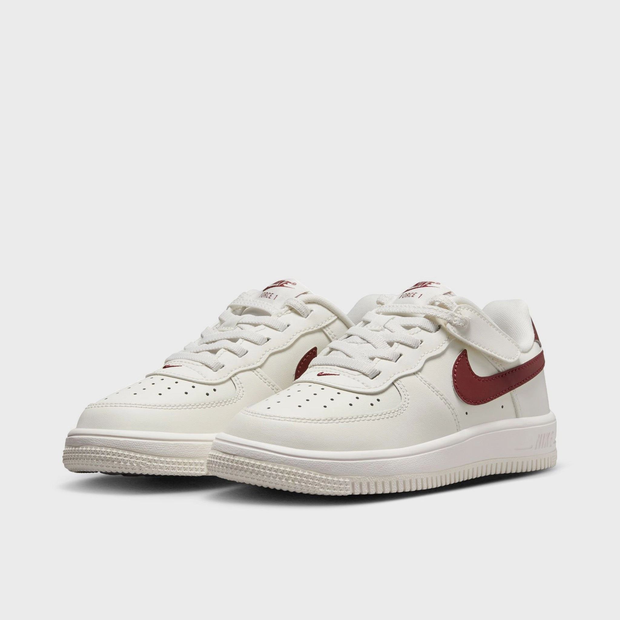 Nike Air Force 1 Low EasyOn PS Sail / Dark Team Red Flexible Cushioning Seamless Inner Sock Liner