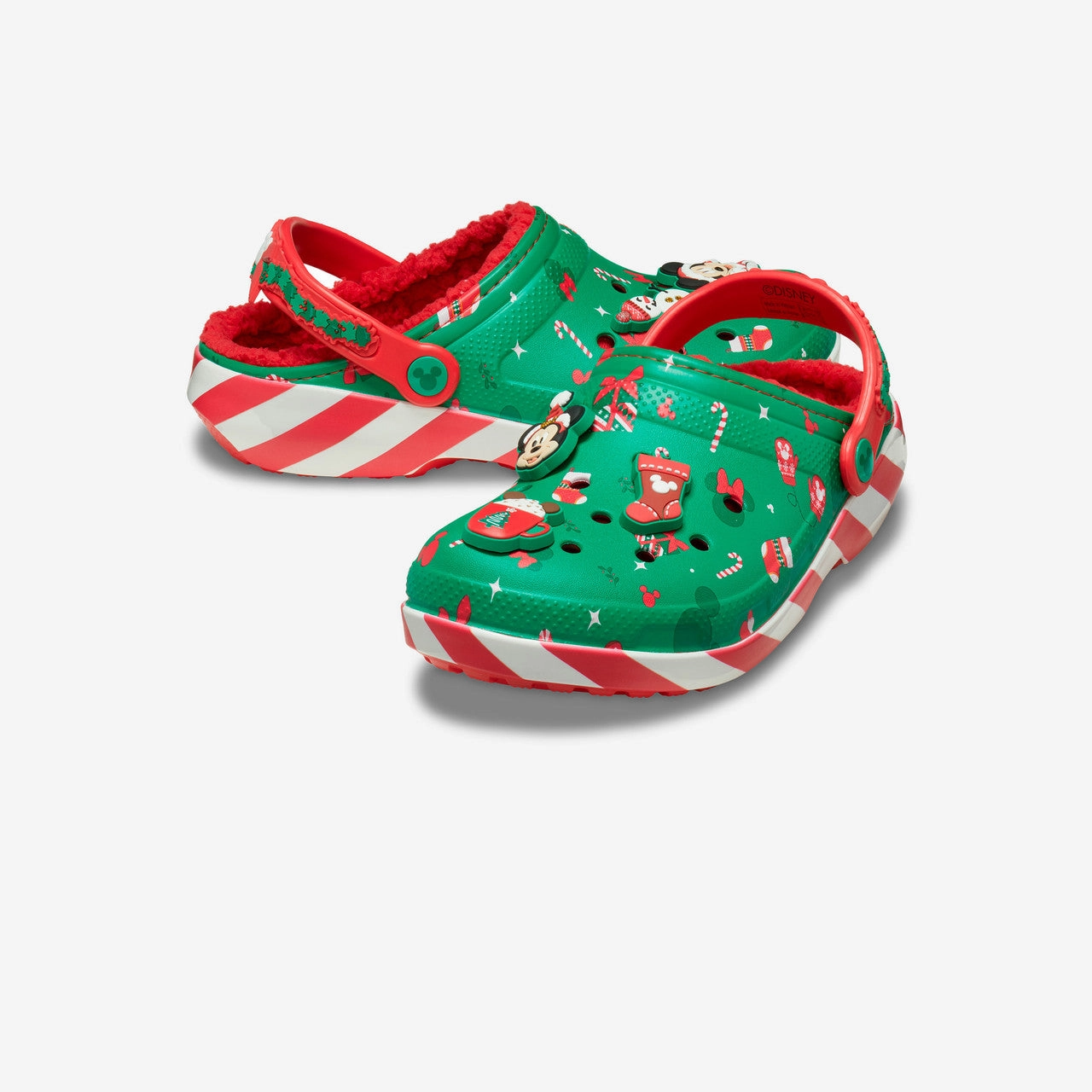 Mickey Xmas Lined Classic Clog x Disney No Tie Style Cozy Interior