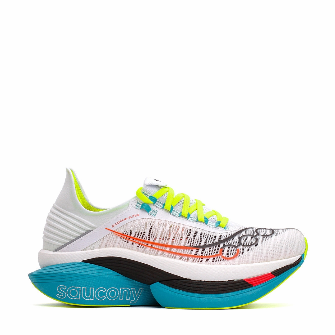 Beginner runner Saucony Men Endorphin Elite 2 White Mutant S30994-97