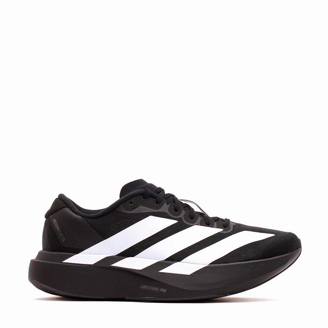 Adidas Youth Adizero EVO SL Junior Black White (GS) KK1247 Vapor Weave Upper running in a channel area shoes
