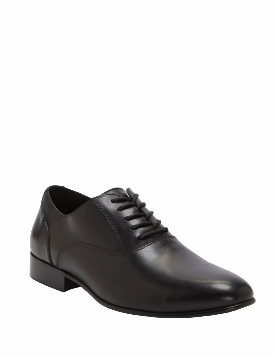 Tailored Silhouette City Dweller Premium Leather Shoes Jensin Oxford Shoes In Black