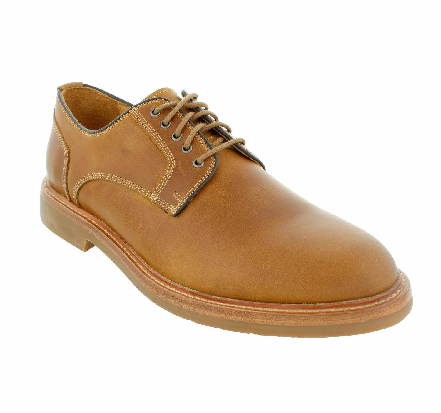 Slim Profile Office Ready Men's Alpha Shoes In Cognac