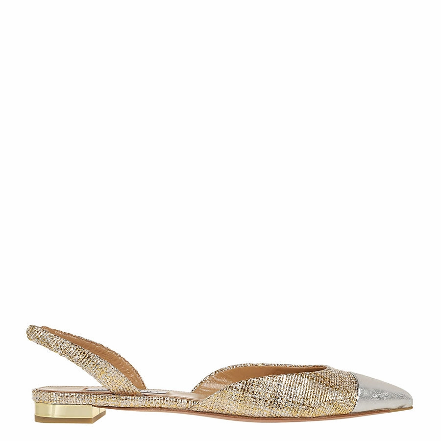 Aquazzura Milanese Laminated Leather Flats Must Have Fashion Pumps